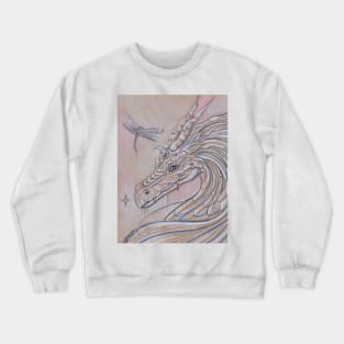 Unlikely friends dragon by Renee L Lavoie Crewneck Sweatshirt